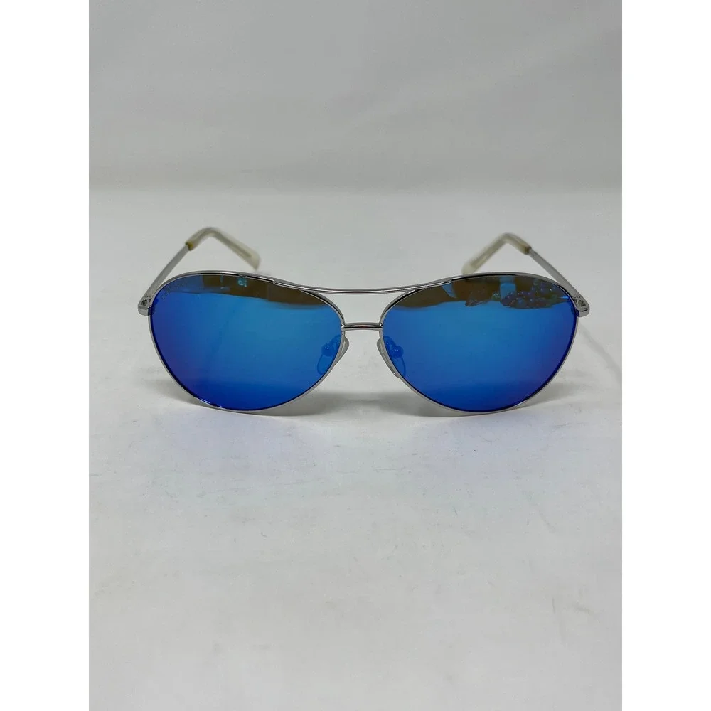 Cole Haan Polarized Aviator Sunglasses Silver Blue Mirrored Lens CH6002